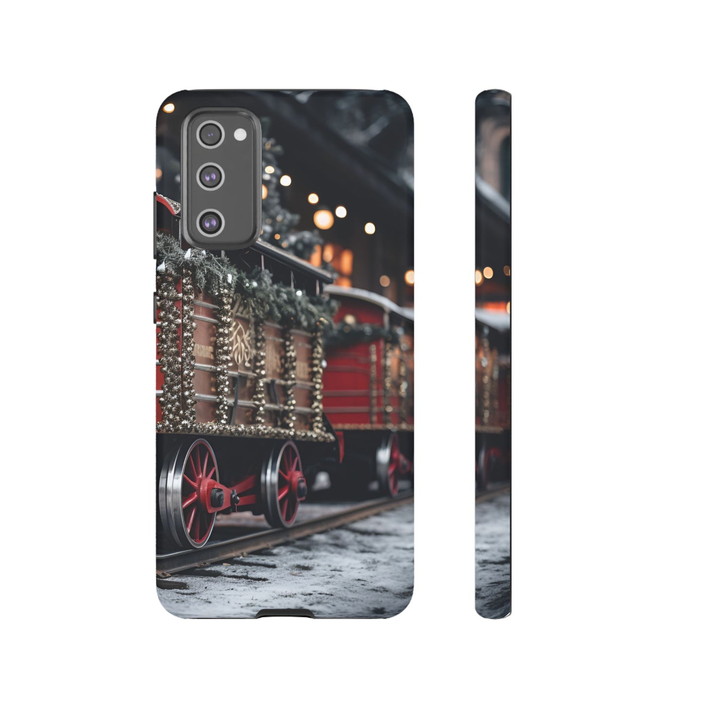 Christmas Train Phone Case – Festive Holiday Railroad Design, Vintage Winter Scene Protective Cover