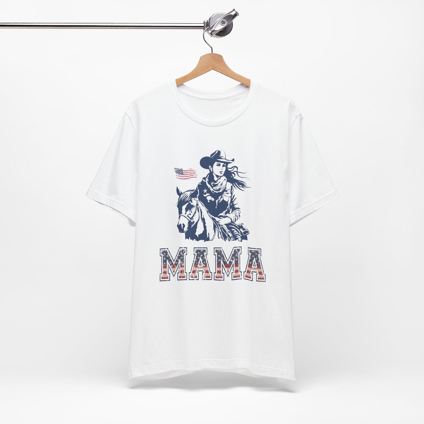 Mama American Retro Mothers Day T-shirt BELLA CANVAS Short Sleeve Tee