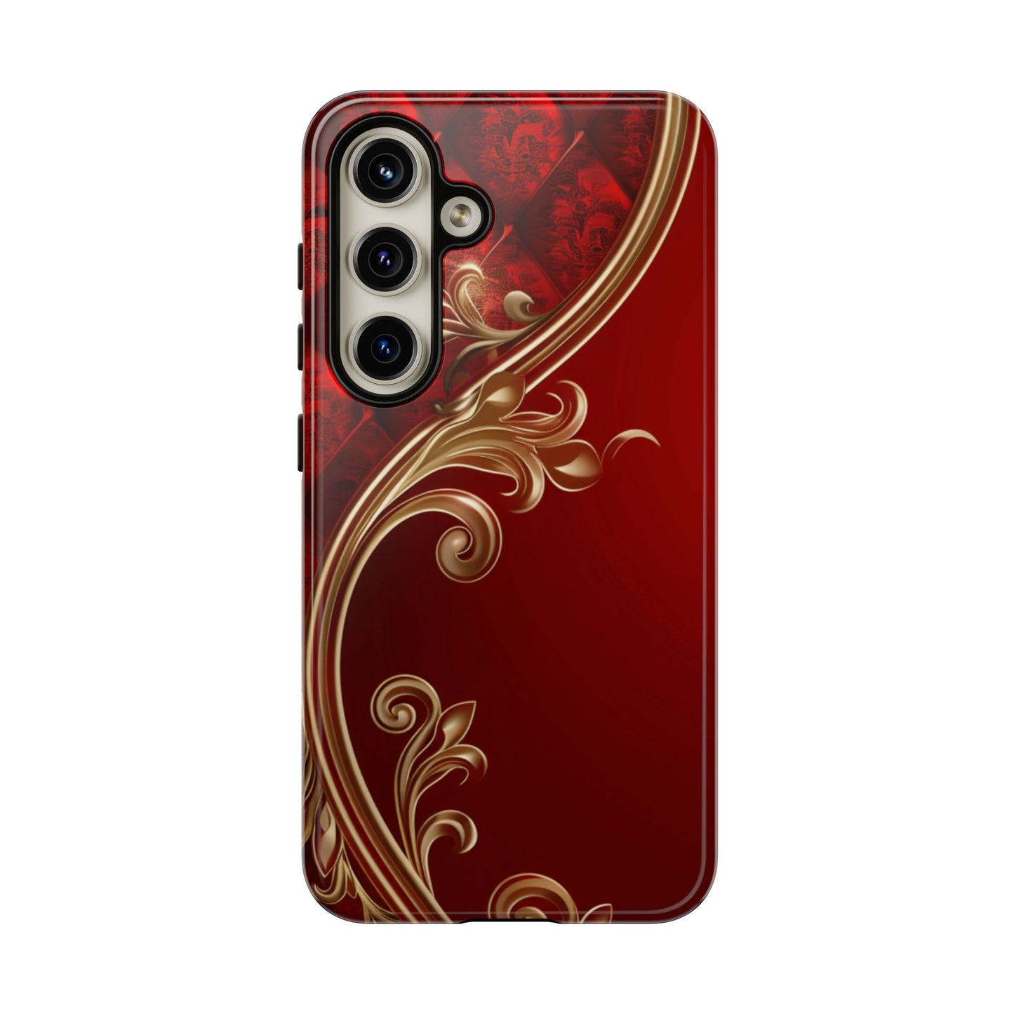 Luxury Red Christmas Phone Case – Festive Holiday Colors Design, Elegant Protective Cover