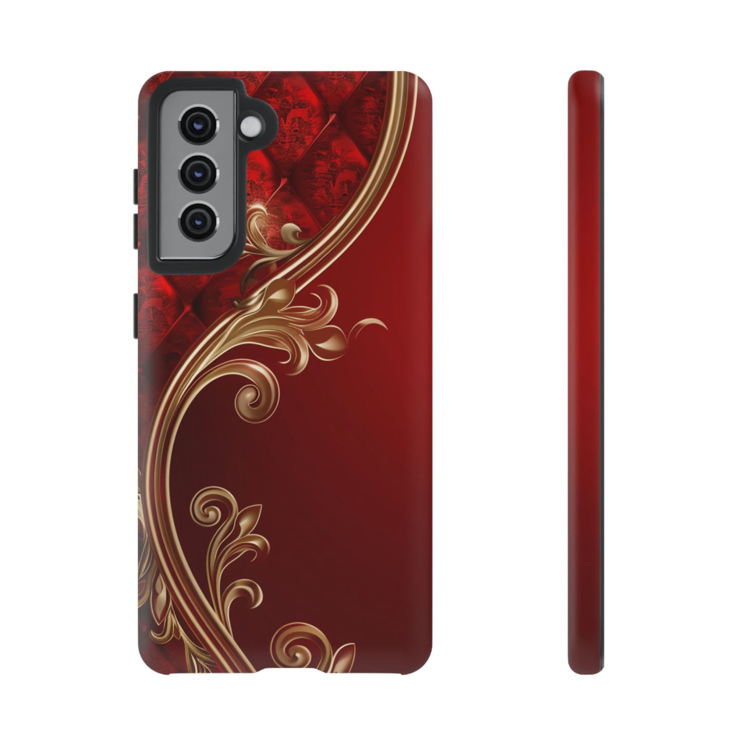 Luxury Red Christmas Phone Case – Festive Holiday Colors Design, Elegant Protective Cover