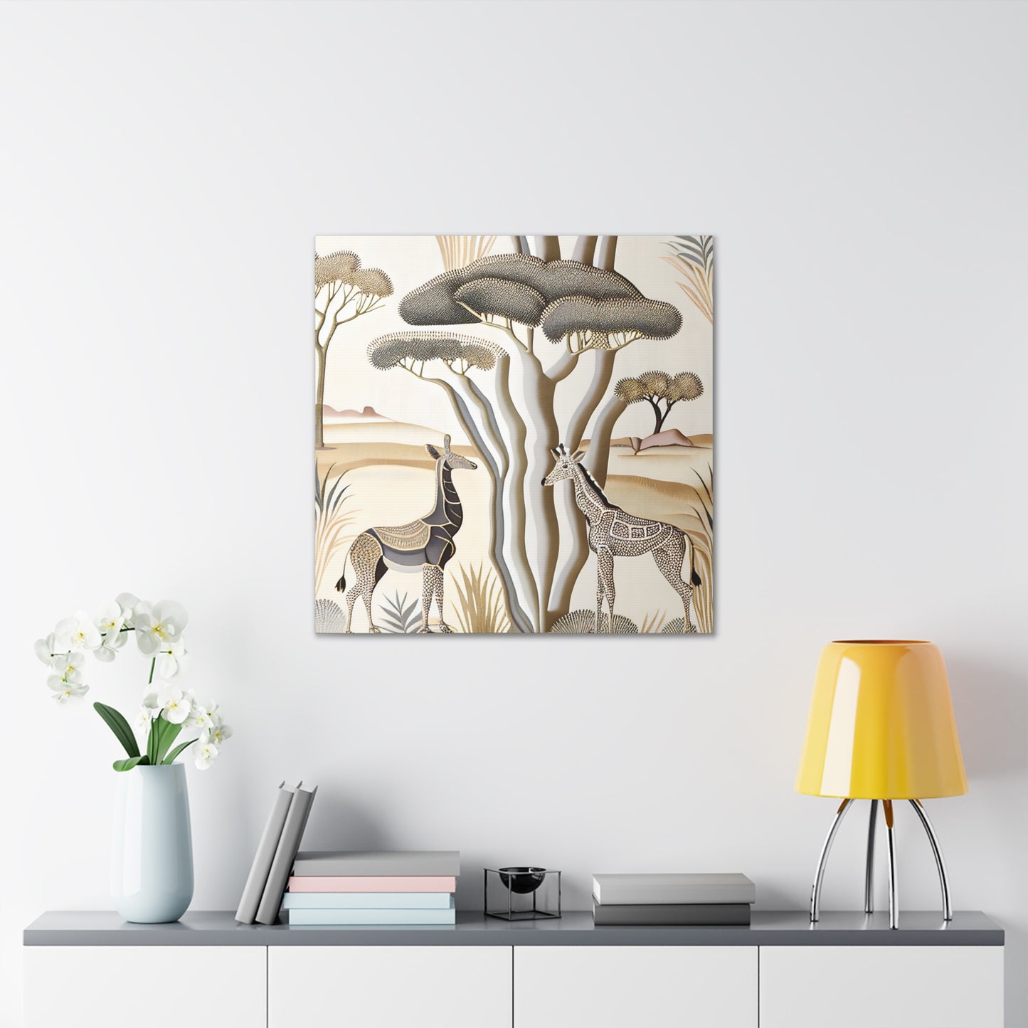 Canvas Portrait Giraffe Art