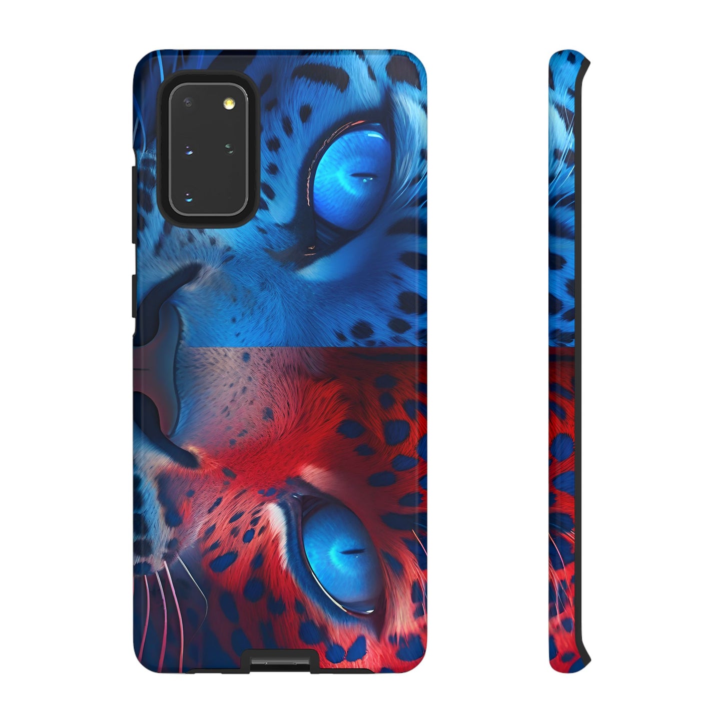 Samsung Galaxy Blue Red Tiger Tough phone Cases