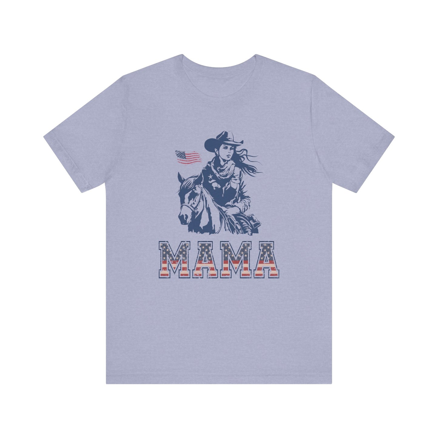 Mama American Retro Mothers Day T-shirt BELLA CANVAS Short Sleeve Tee