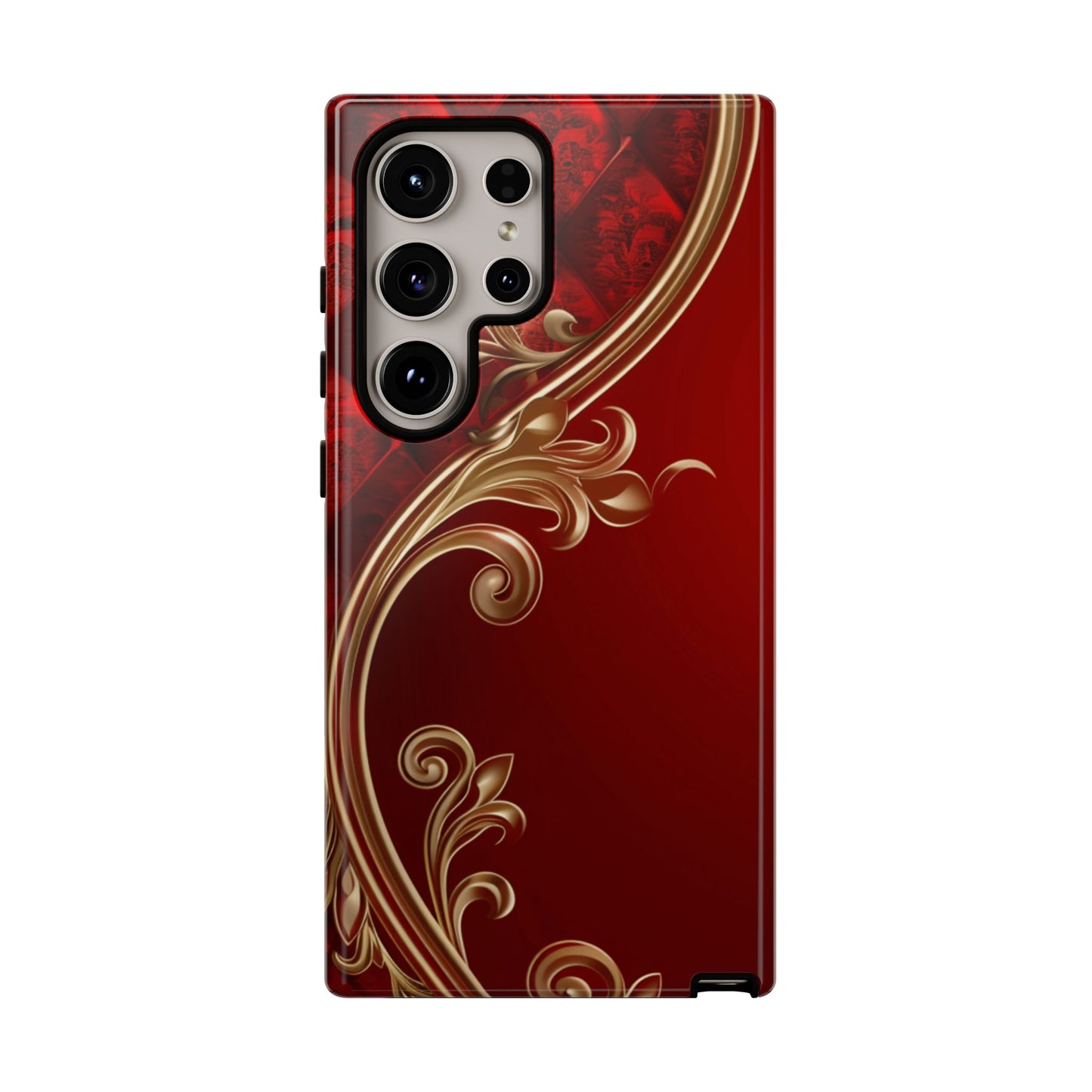 Luxury Red Christmas Phone Case – Festive Holiday Colors Design, Elegant Protective Cover