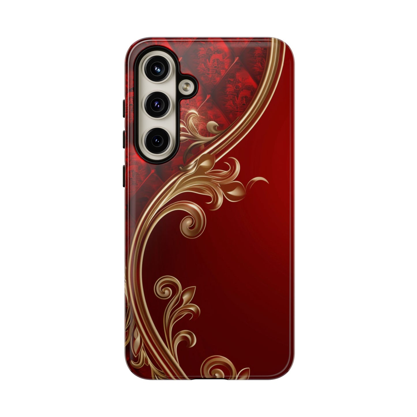 Luxury Red Christmas Phone Case – Festive Holiday Colors Design, Elegant Protective Cover