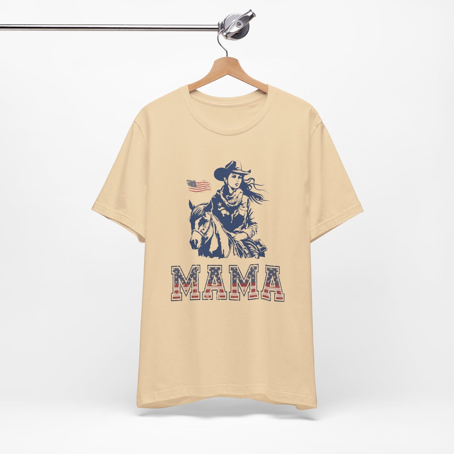 Mama American Retro Mothers Day T-shirt BELLA CANVAS Short Sleeve Tee