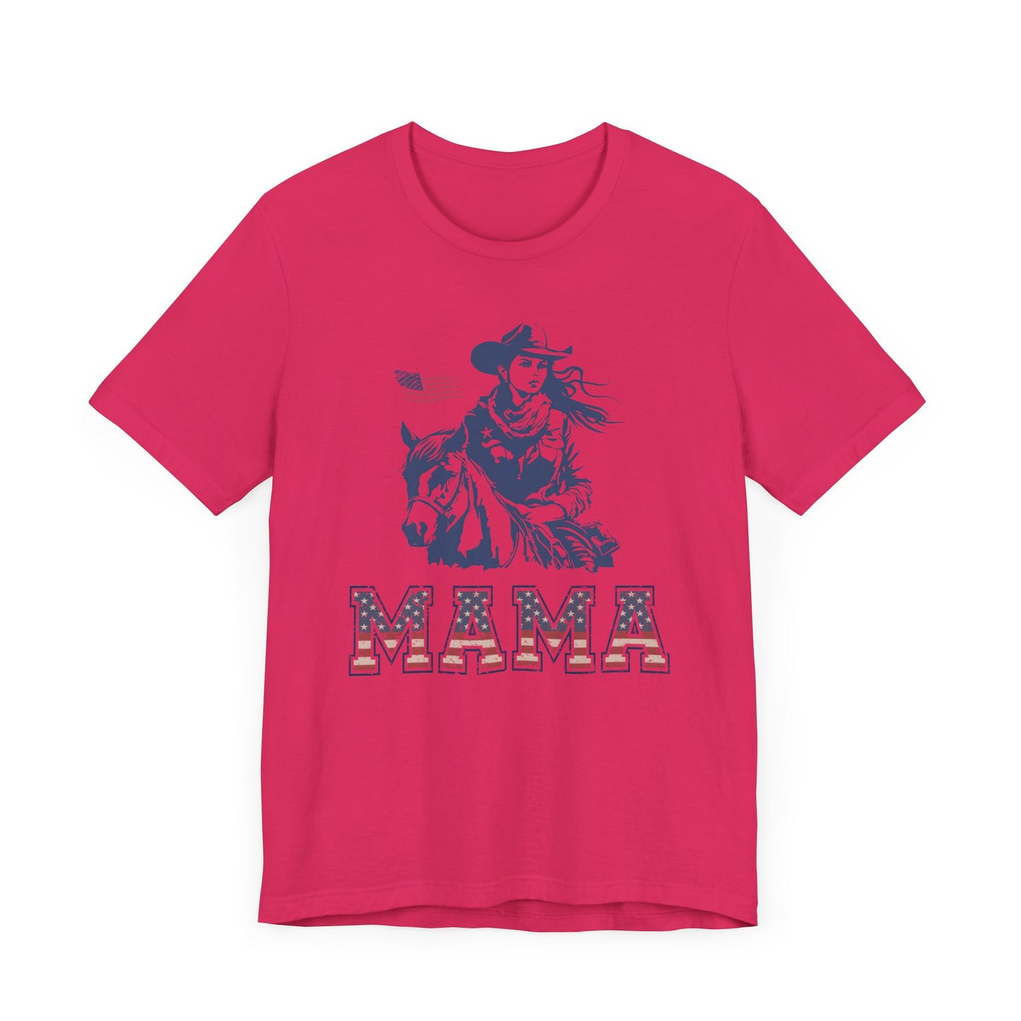 Mama American Retro Mothers Day T-shirt BELLA CANVAS Short Sleeve Tee