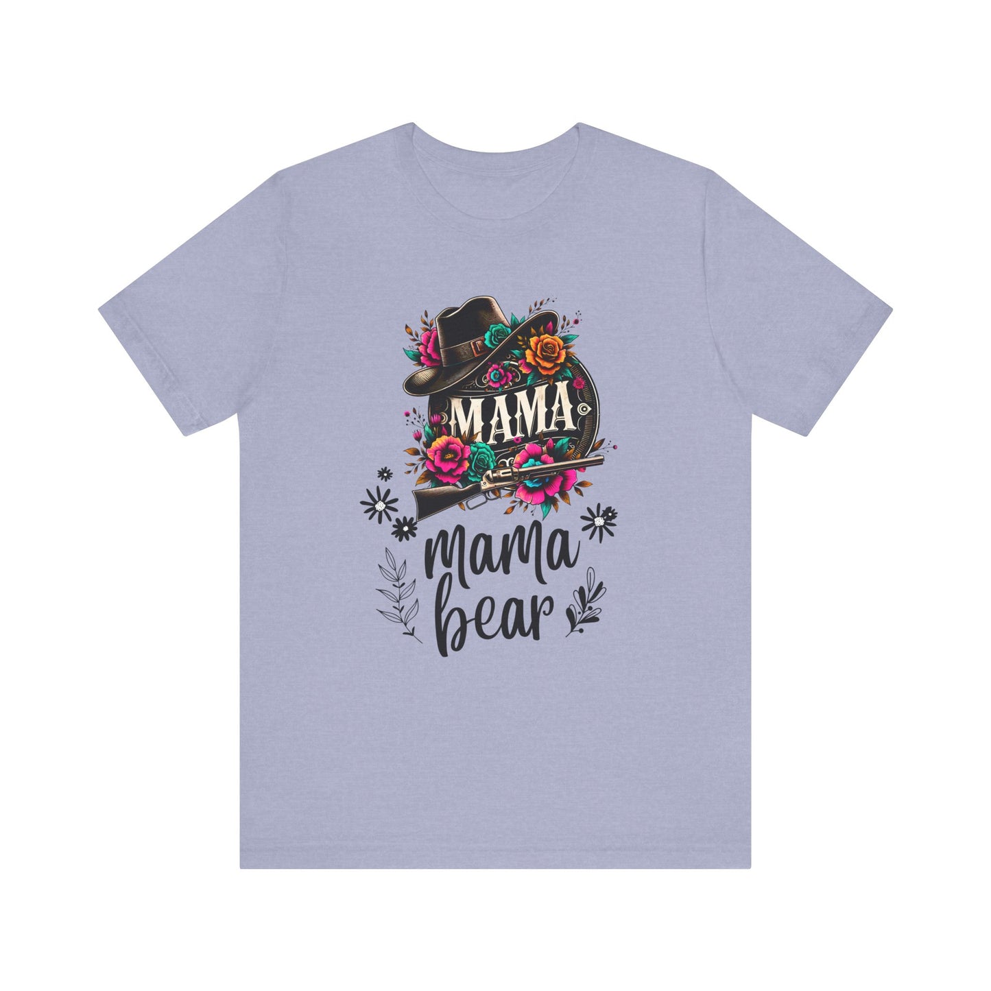 Mama Bear Flower Hut Mothers Day T-shirt BELLA CANVAS Short Sleeve Tee