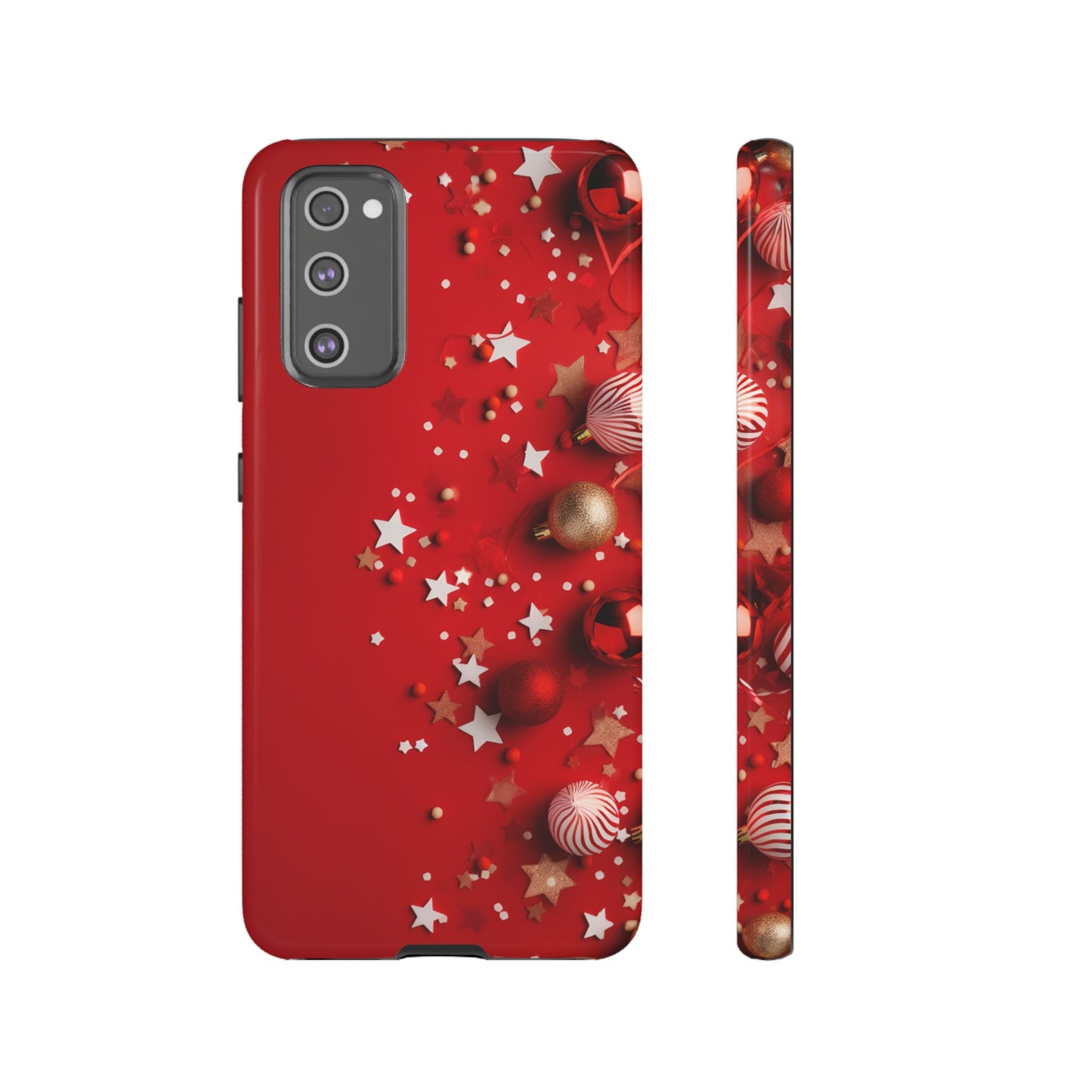 Luxury Red Christmas Decor Phone Case – Decorative Wrap-Inspired Design, Stylish Holiday Cover