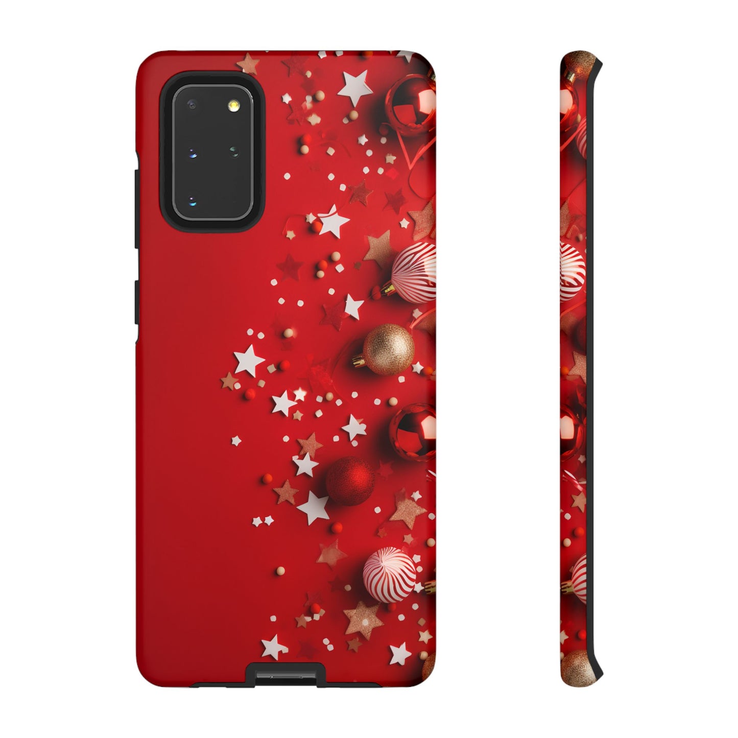 Luxury Red Christmas Decor Phone Case – Decorative Wrap-Inspired Design, Stylish Holiday Cover