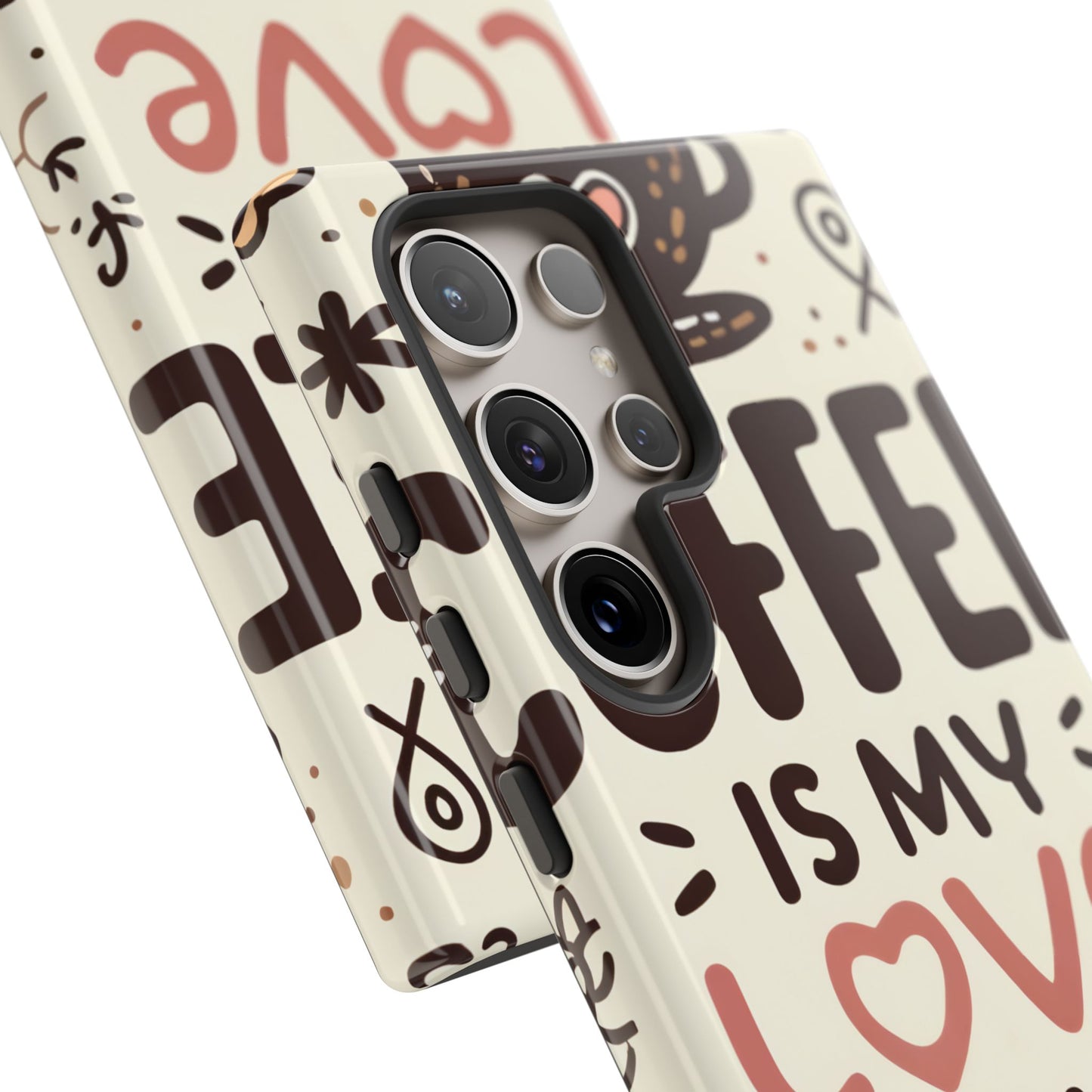 Coffee Is My Love Language Phone Case – Cute Caffeine Quote Design, Coffee Lover Protective Cover