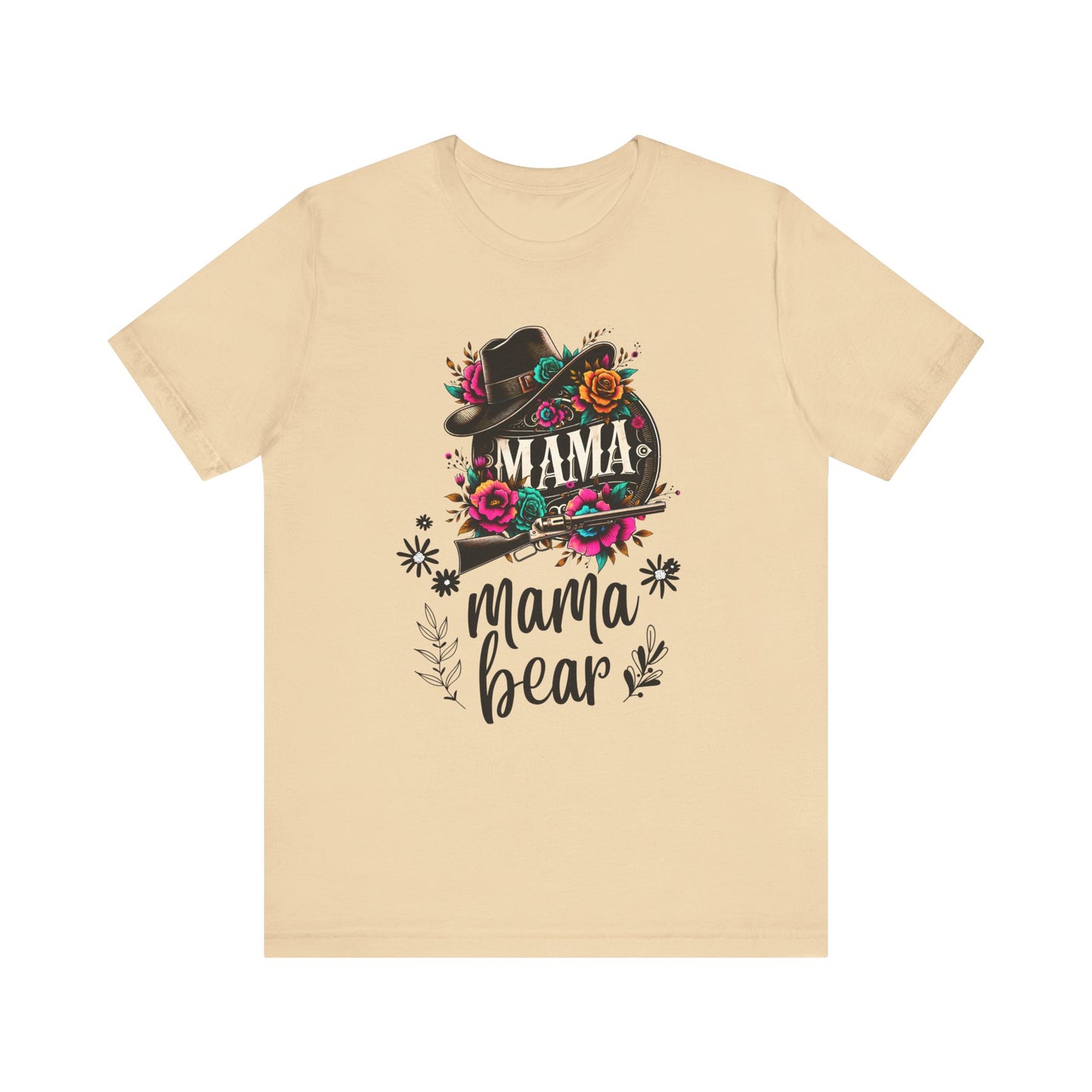 Mama Bear Flower Hut Mothers Day T-shirt BELLA CANVAS Short Sleeve Tee