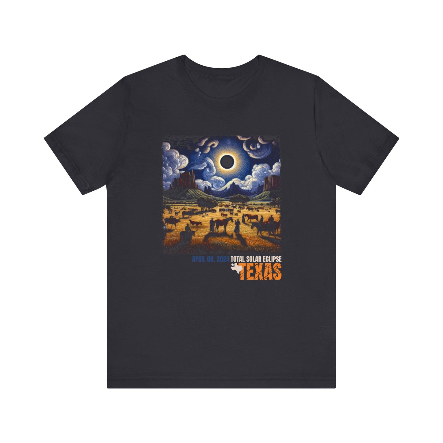 Retro Texas Total Solar Eclipse Commemorative Unisex T-Shirt