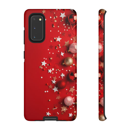 Luxury Red Christmas Decor Phone Case – Decorative Wrap-Inspired Design, Stylish Holiday Cover