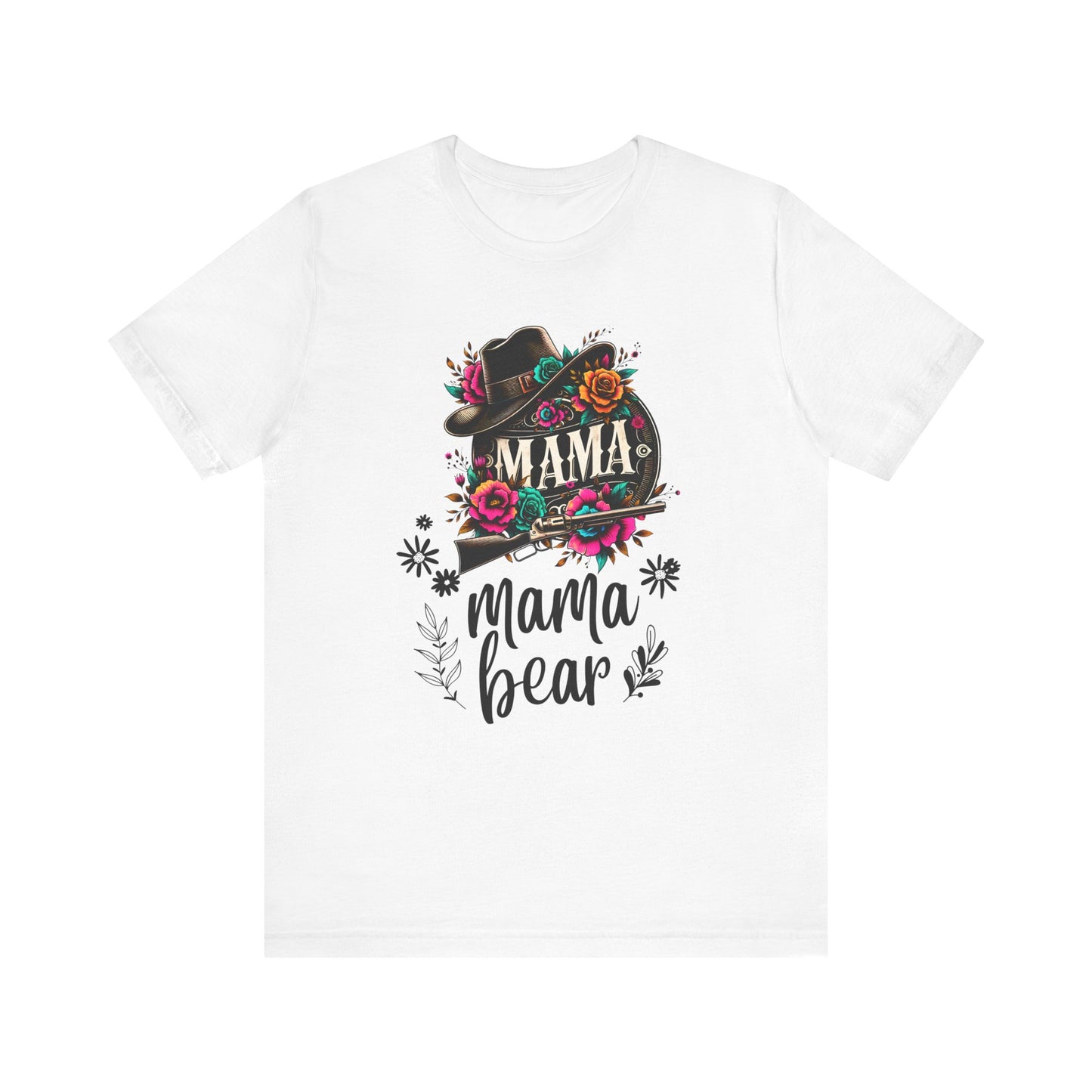 Mama Bear Flower Hut Mothers Day T-shirt BELLA CANVAS Short Sleeve Tee