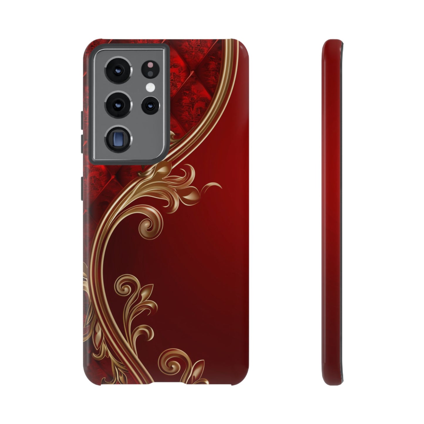 Luxury Red Christmas Phone Case – Festive Holiday Colors Design, Elegant Protective Cover