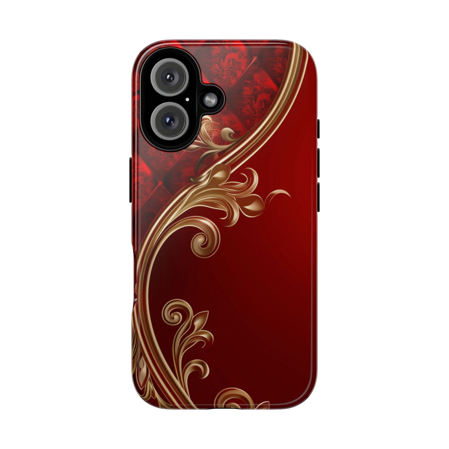 Luxury Red Christmas Phone Case – Festive Holiday Colors Design, Elegant Protective Cover