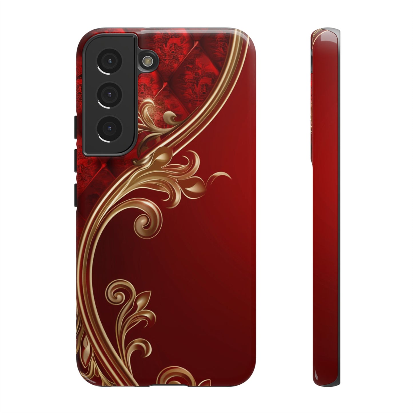 Luxury Red Christmas Phone Case – Festive Holiday Colors Design, Elegant Protective Cover