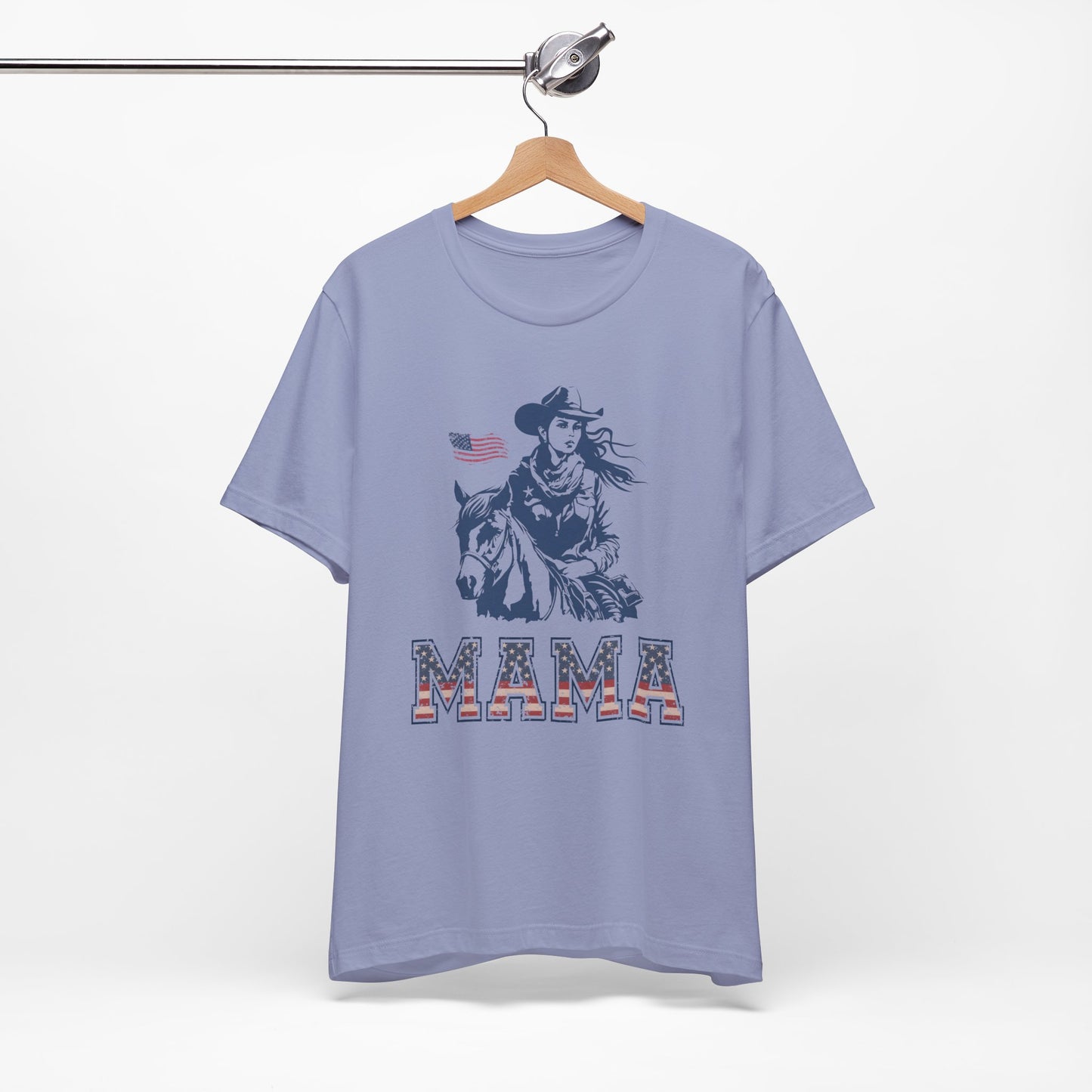 Mama American Retro Mothers Day T-shirt BELLA CANVAS Short Sleeve Tee