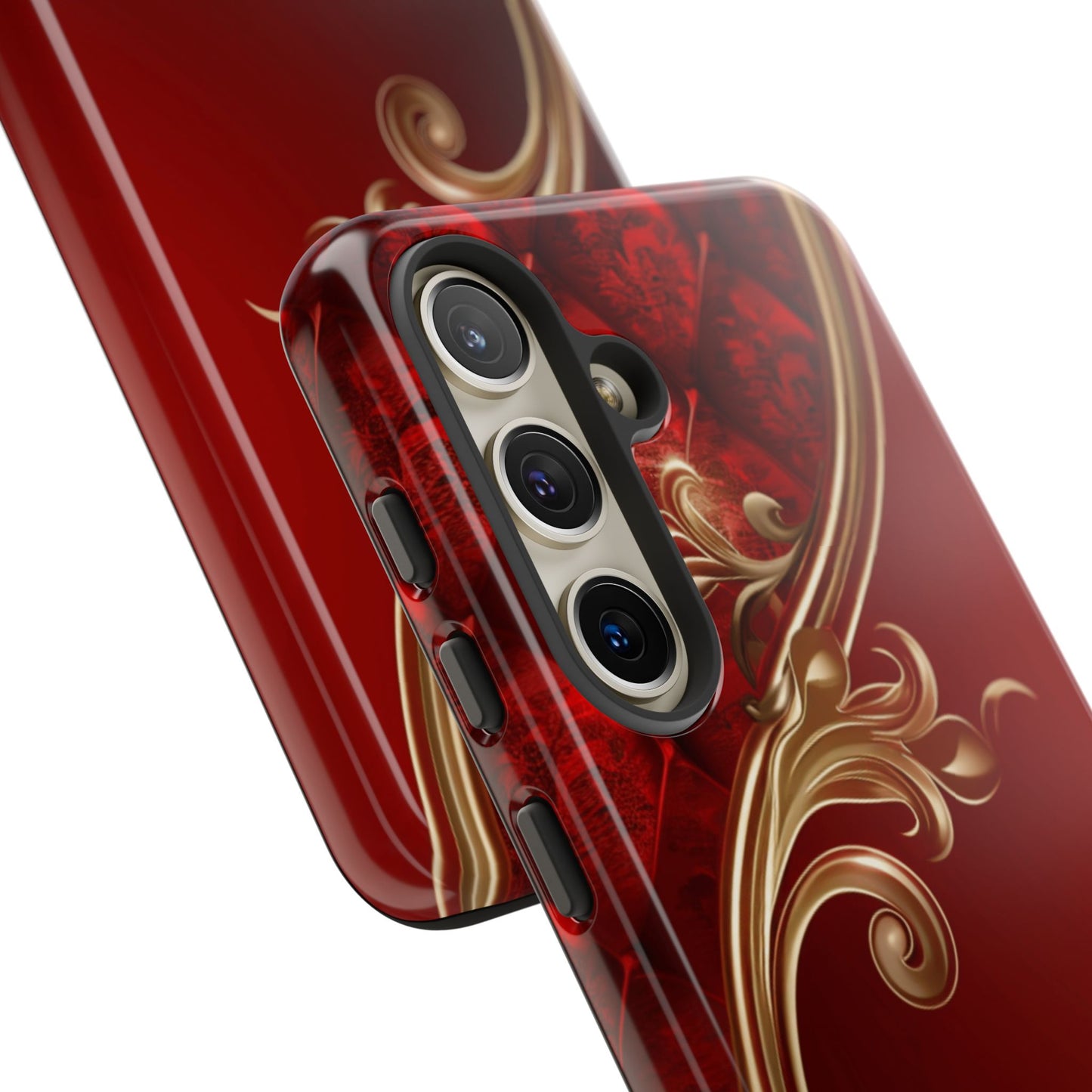 Luxury Red Christmas Phone Case – Festive Holiday Colors Design, Elegant Protective Cover