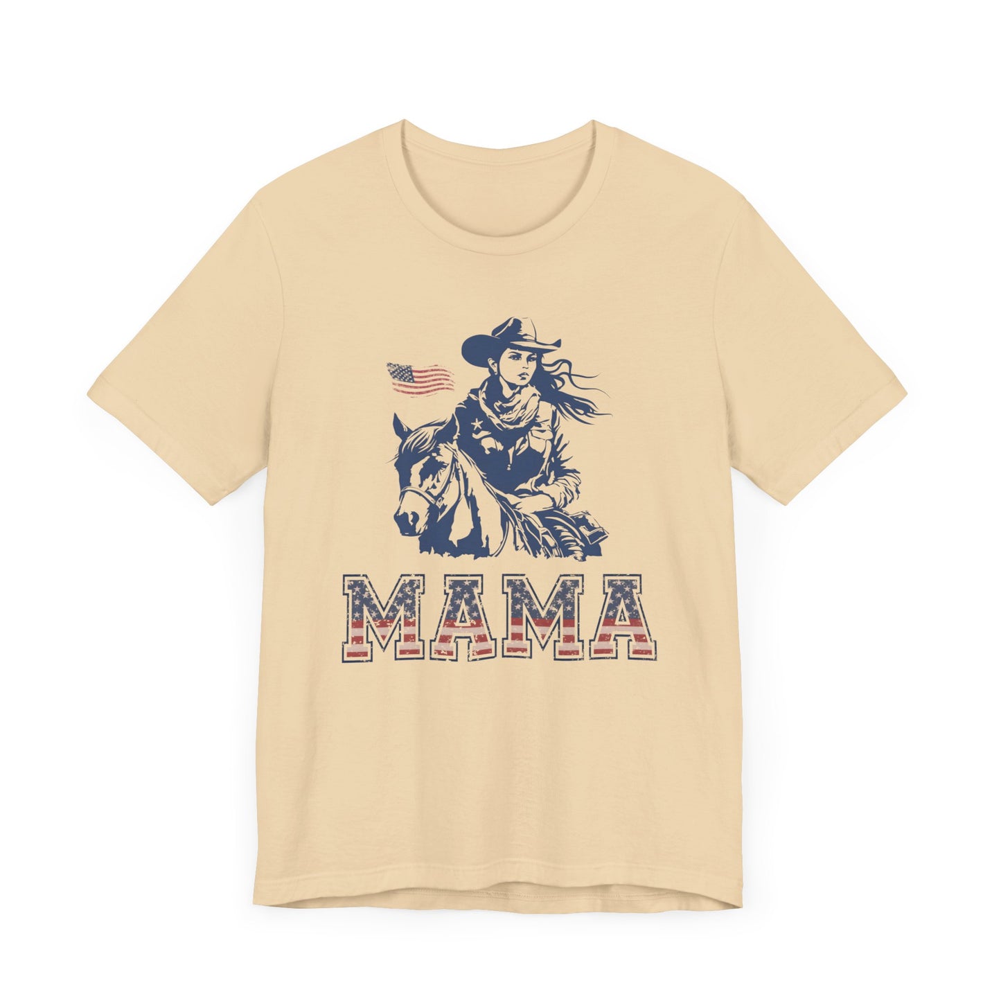 Mama American Retro Mothers Day T-shirt BELLA CANVAS Short Sleeve Tee