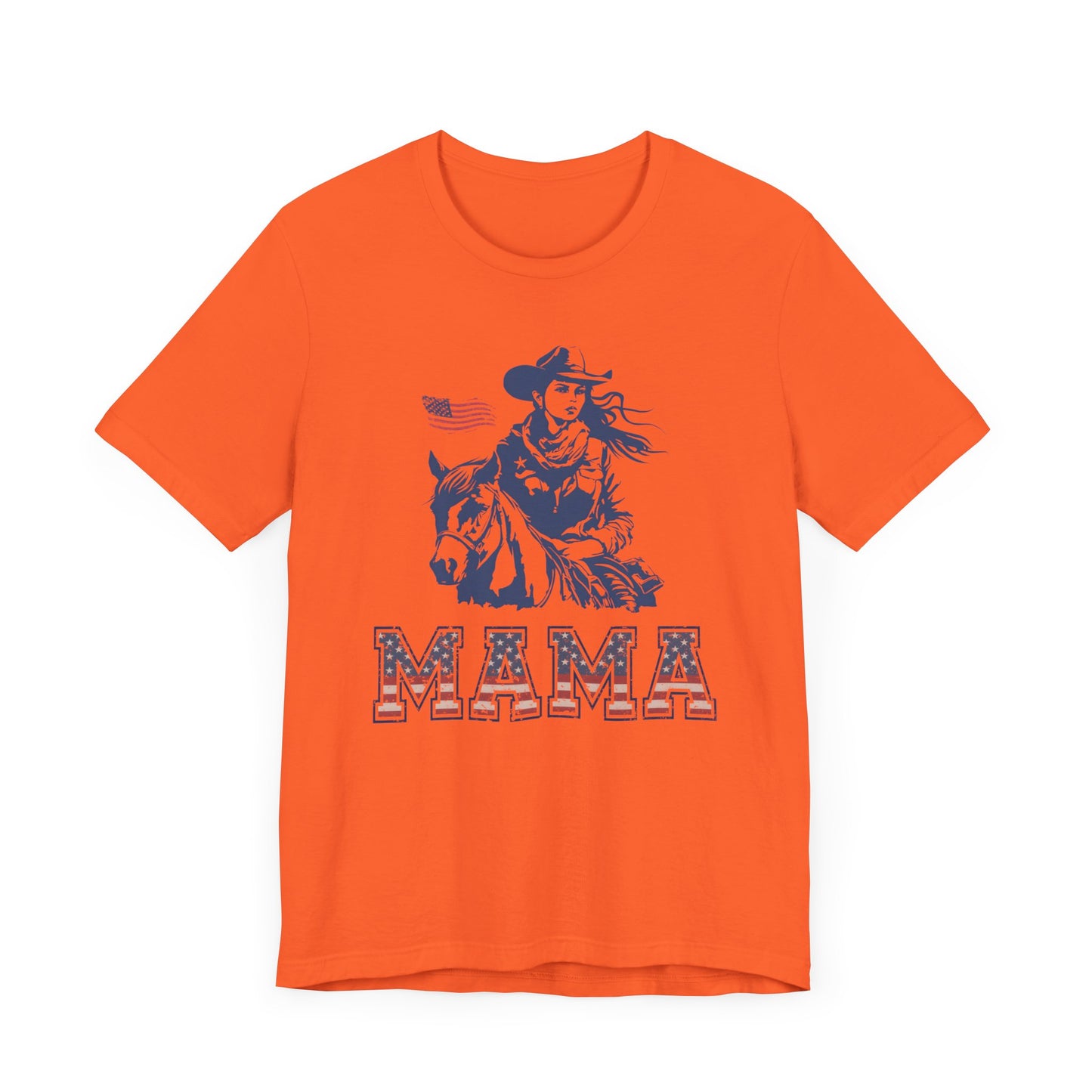 Mama American Retro Mothers Day T-shirt BELLA CANVAS Short Sleeve Tee