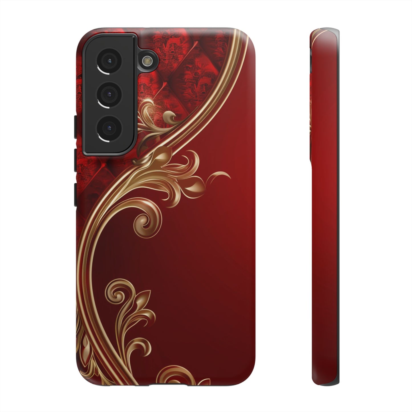 Luxury Red Christmas Phone Case – Festive Holiday Colors Design, Elegant Protective Cover