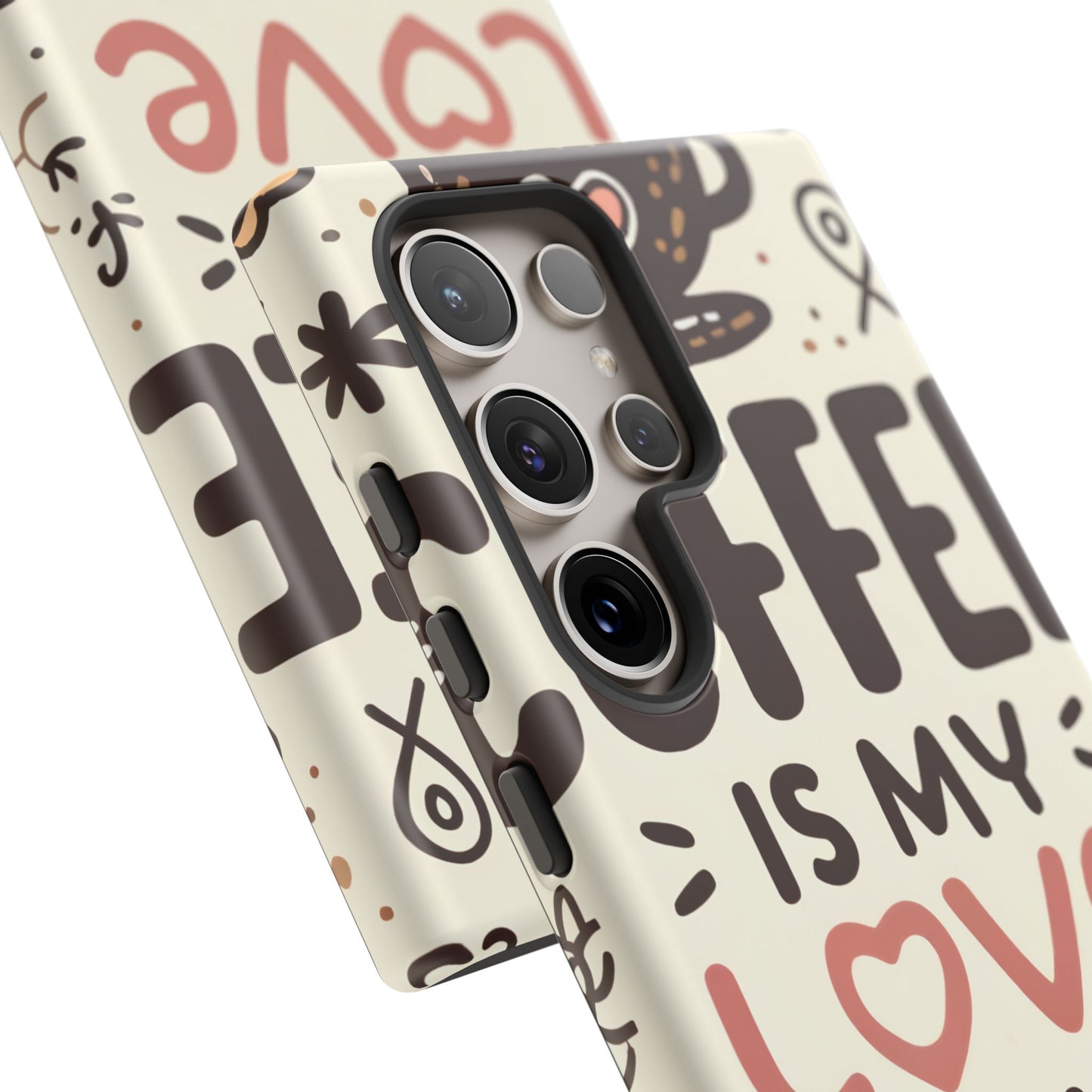 Coffee Is My Love Language Phone Case – Cute Caffeine Quote Design, Coffee Lover Protective Cover