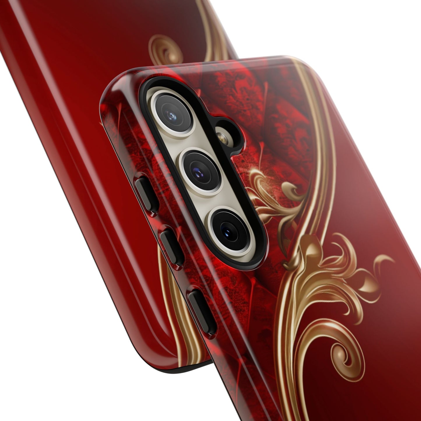 Luxury Red Christmas Phone Case – Festive Holiday Colors Design, Elegant Protective Cover