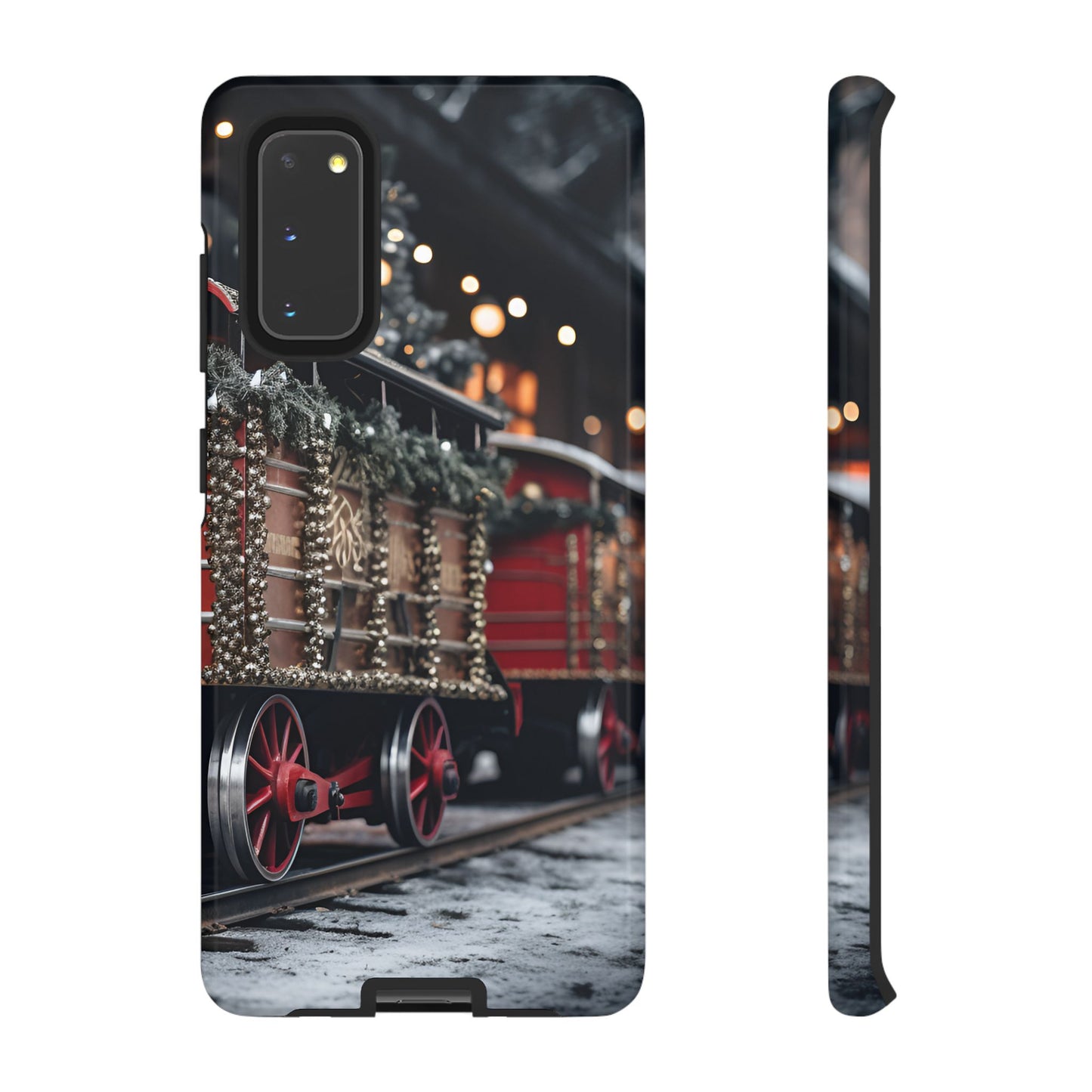 Christmas Train Phone Case – Festive Holiday Railroad Design, Vintage Winter Scene Protective Cover