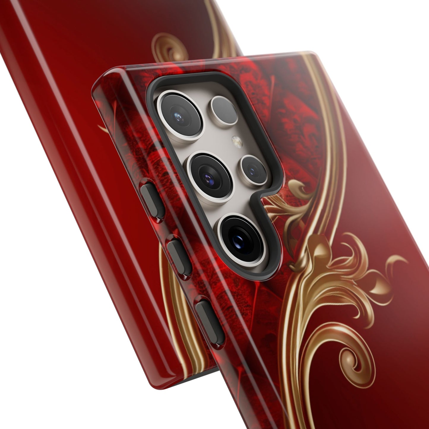 Luxury Red Christmas Phone Case – Festive Holiday Colors Design, Elegant Protective Cover