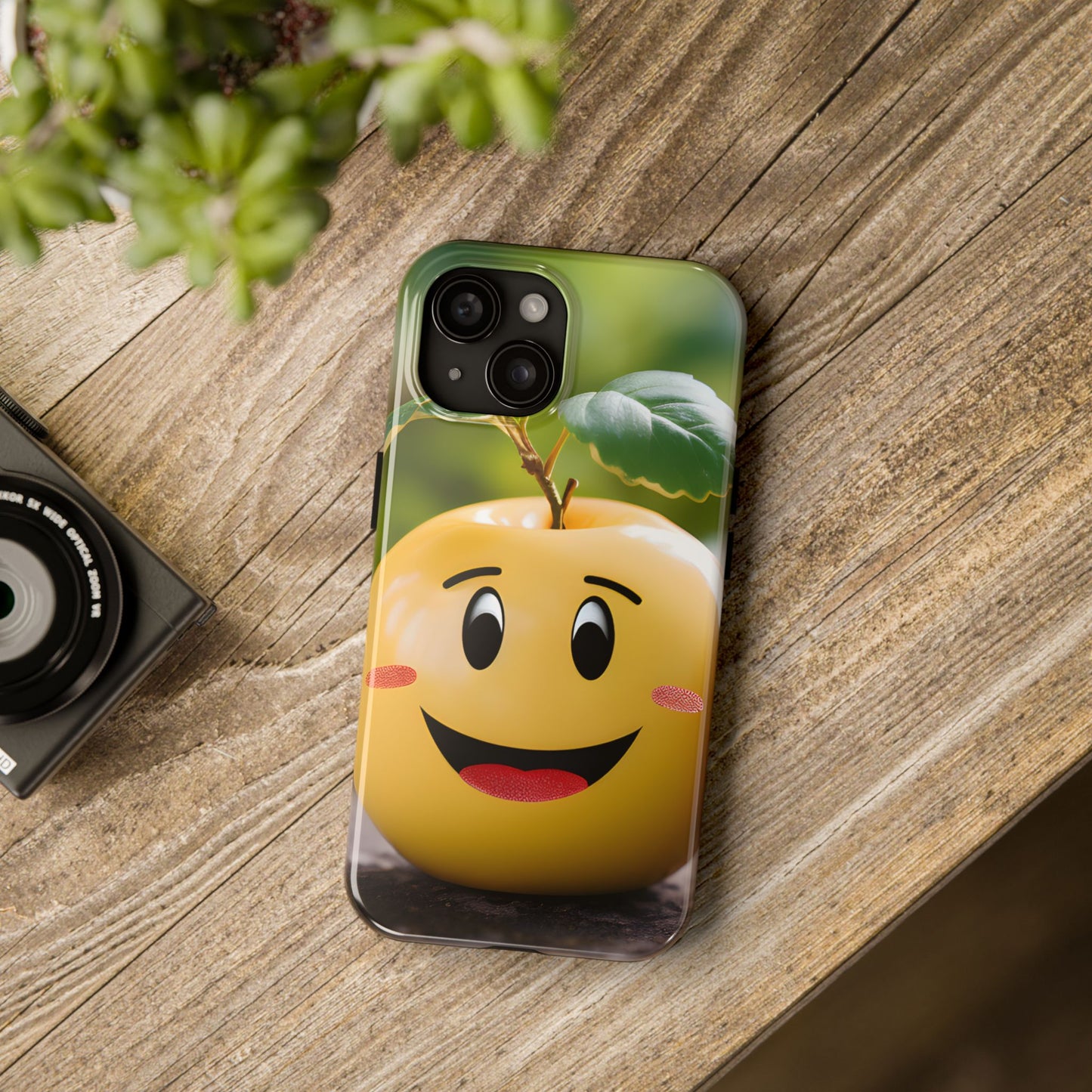 Happy Apple Tough iPhone Case