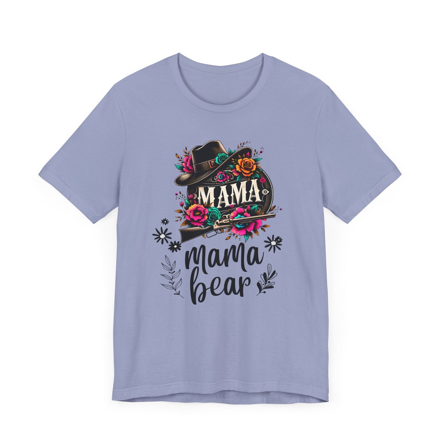 Mama Bear Flower Hut Mothers Day T-shirt BELLA CANVAS Short Sleeve Tee