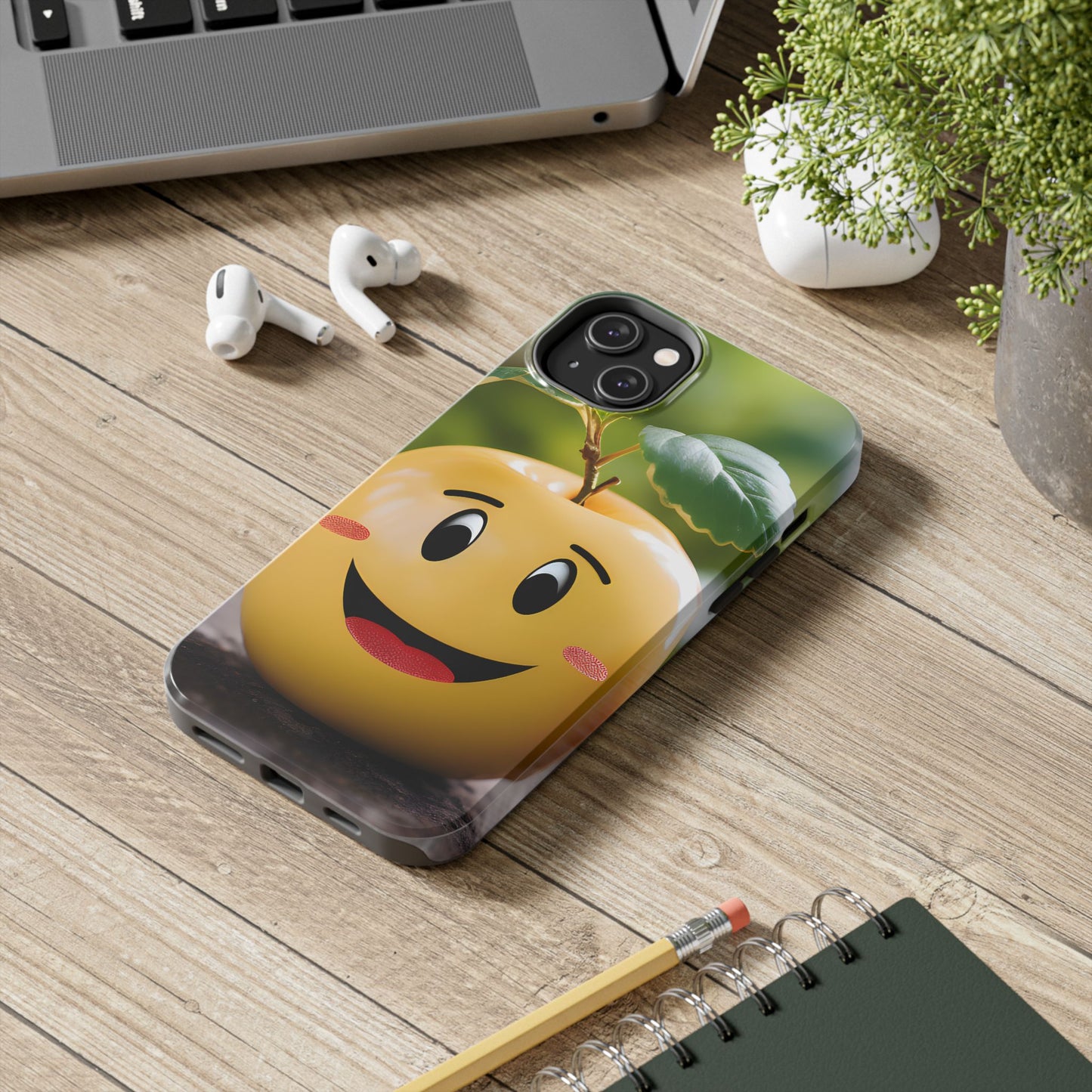 Happy Apple Tough iPhone Case