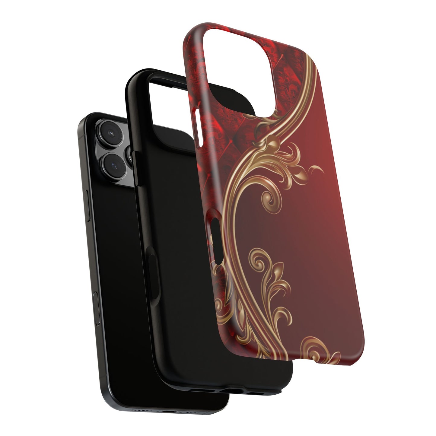 Luxury Red Christmas Phone Case – Festive Holiday Colors Design, Elegant Protective Cover