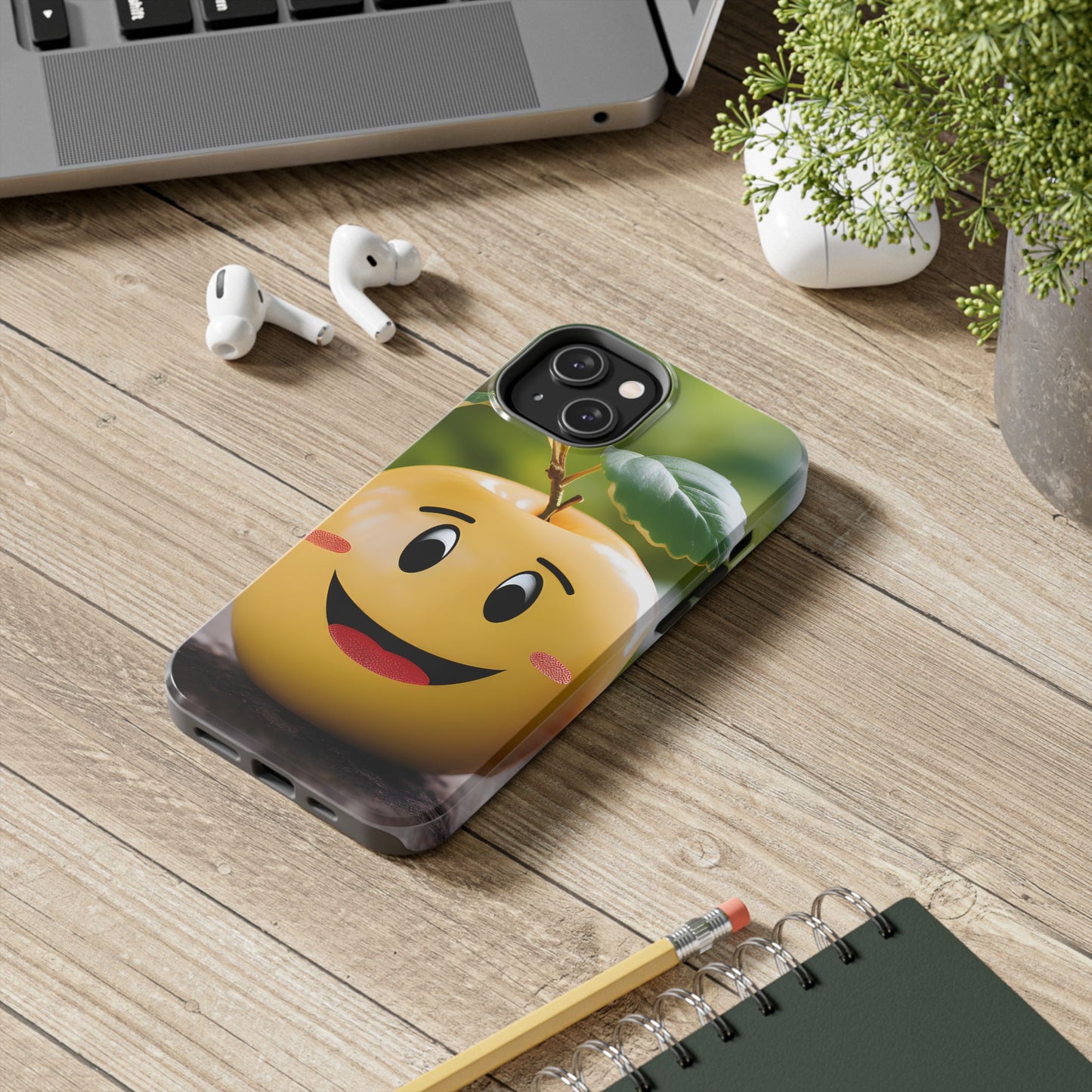 Happy Apple Tough iPhone Case