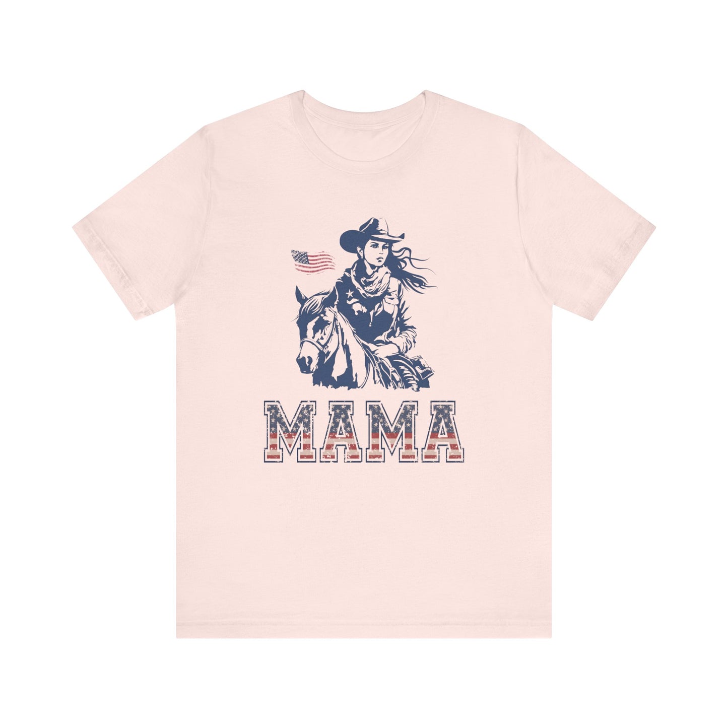 Mama American Retro Mothers Day T-shirt BELLA CANVAS Short Sleeve Tee