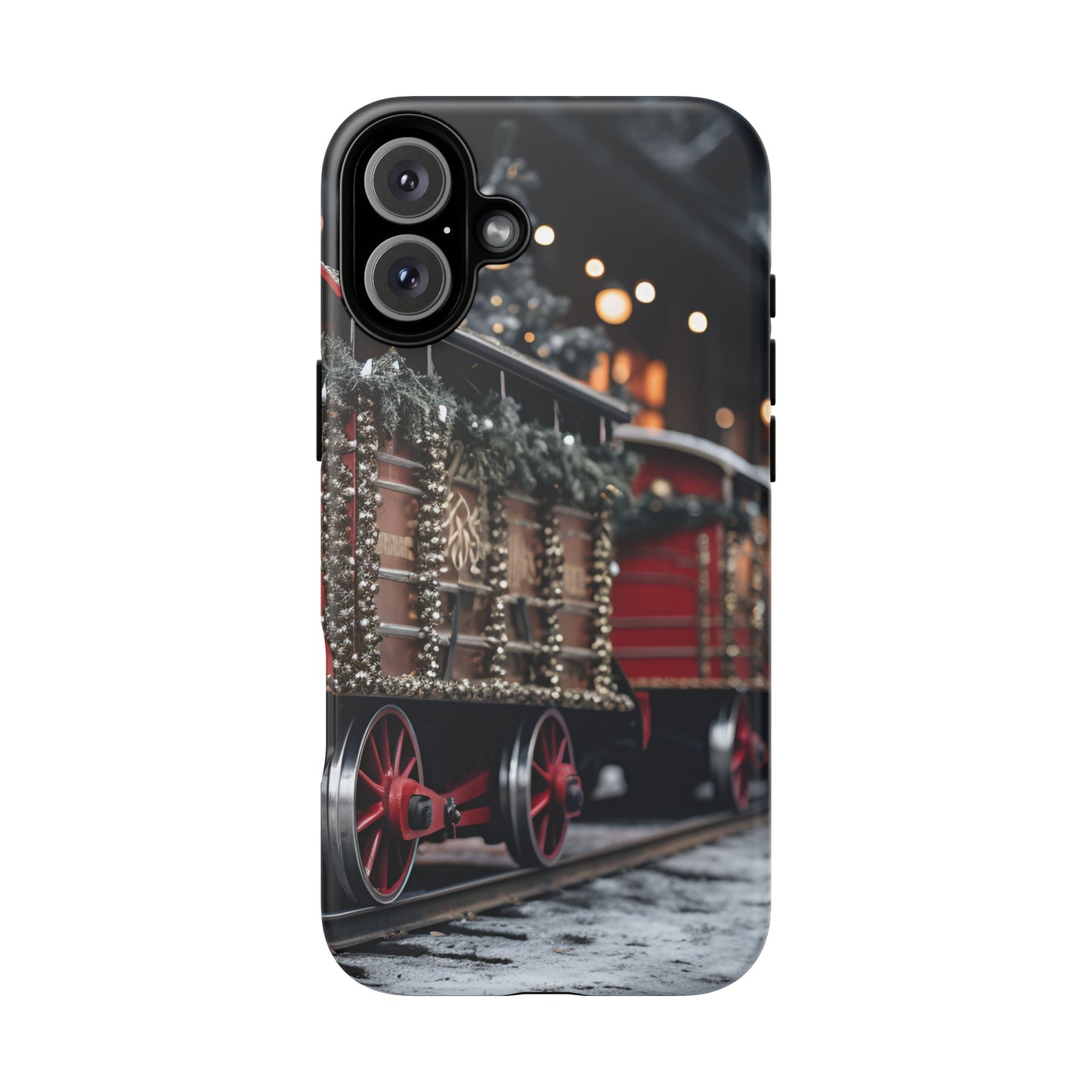 Christmas Train Phone Case – Festive Holiday Railroad Design, Vintage Winter Scene Protective Cover