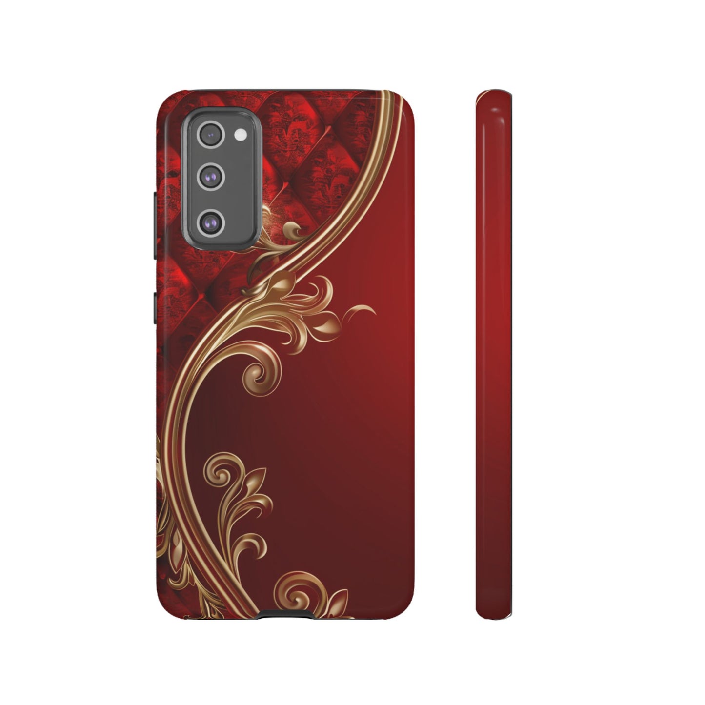 Luxury Red Christmas Phone Case – Festive Holiday Colors Design, Elegant Protective Cover