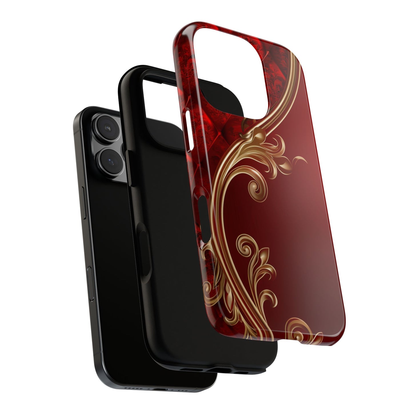 Luxury Red Christmas Phone Case – Festive Holiday Colors Design, Elegant Protective Cover