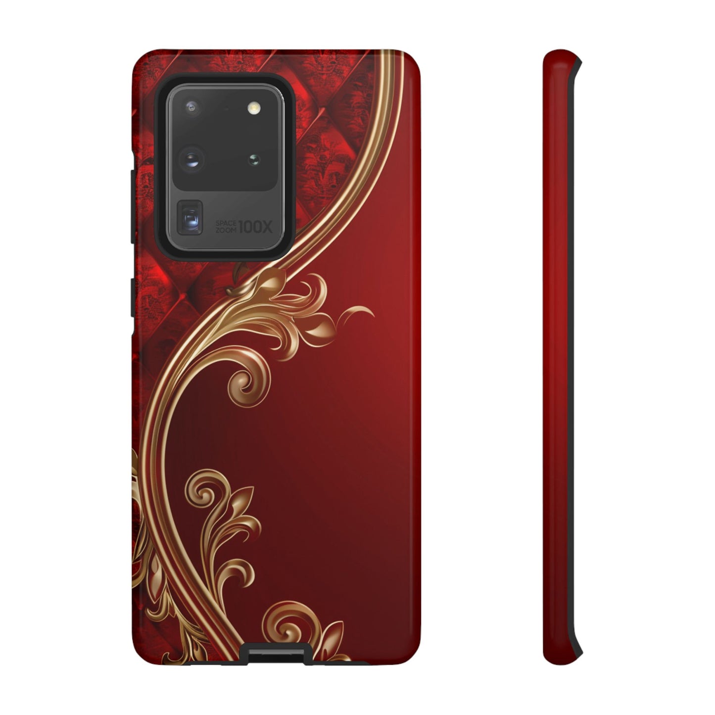 Luxury Red Christmas Phone Case – Festive Holiday Colors Design, Elegant Protective Cover