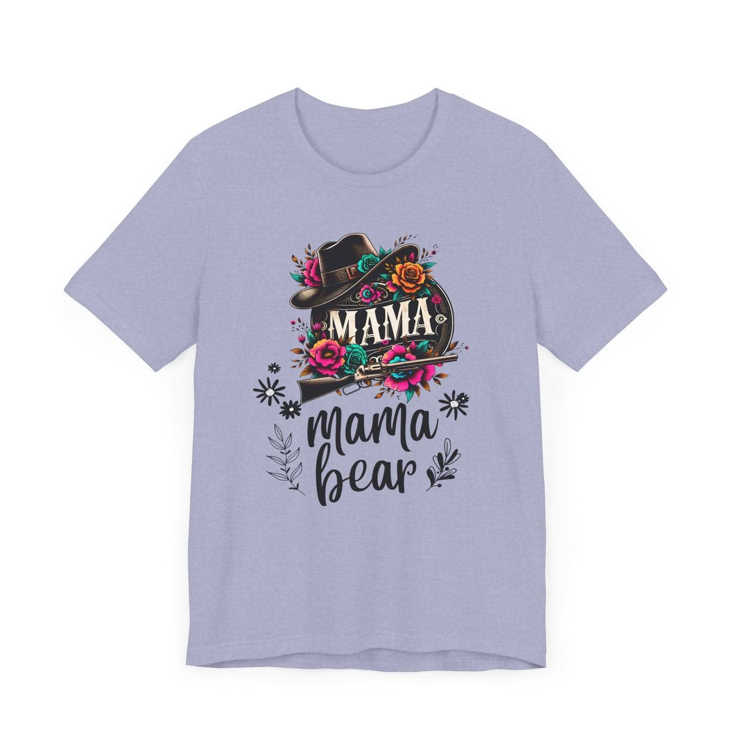 Mama Bear Flower Hut Mothers Day T-shirt BELLA CANVAS Short Sleeve Tee