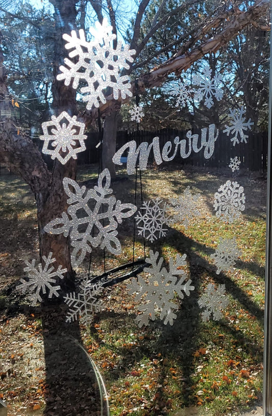 Window Cling snowflakes (18 Pieces)