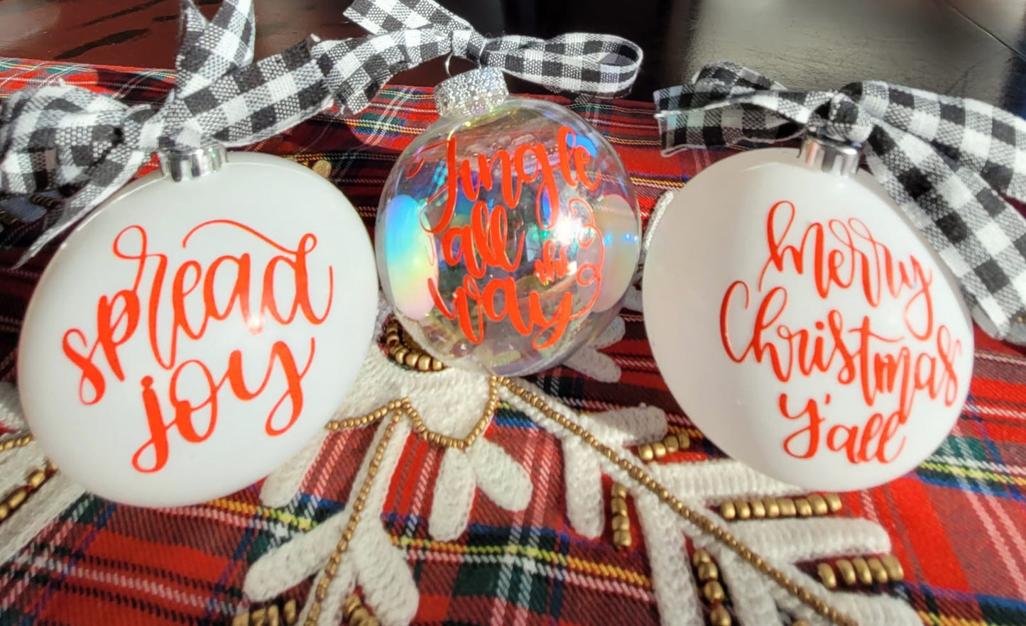 Merry Christmas Y'all Christmas Ornaments (Set Of 3)