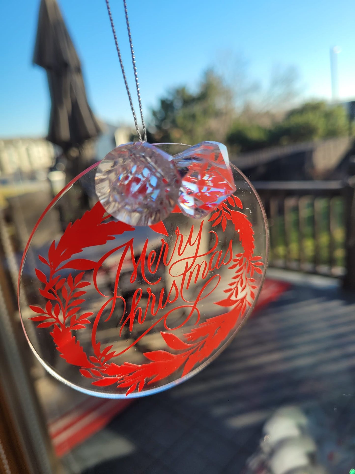 Merry Christmas Acrylic Ornaments, Merry Christmas (Set of 2)