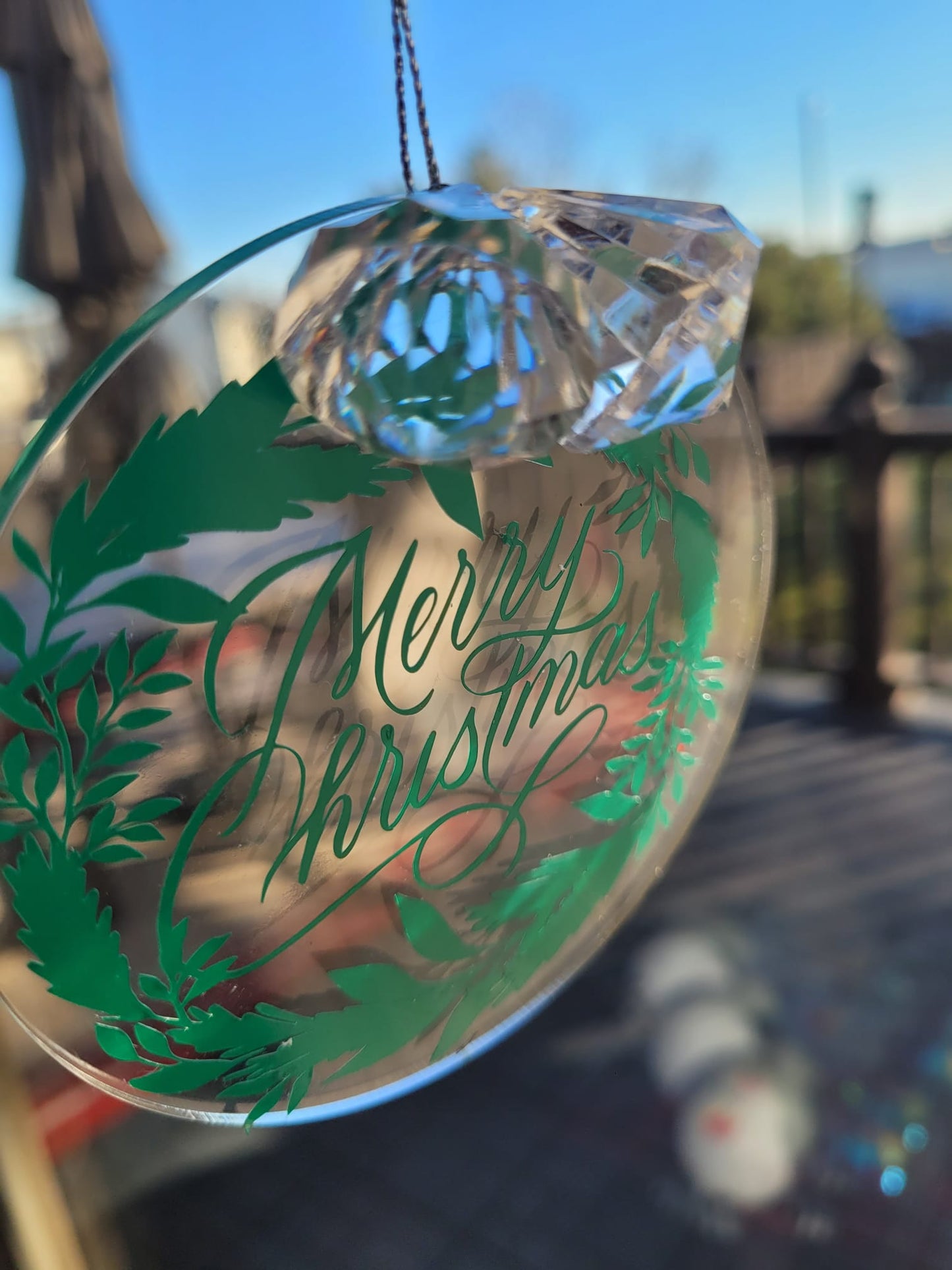 Merry Christmas Acrylic Ornaments, Merry Christmas (Set of 2)