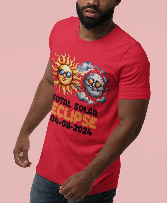 Total Solar Eclipse 04-08-2024 Sun Moon Commemorative Unisex T-Shirt