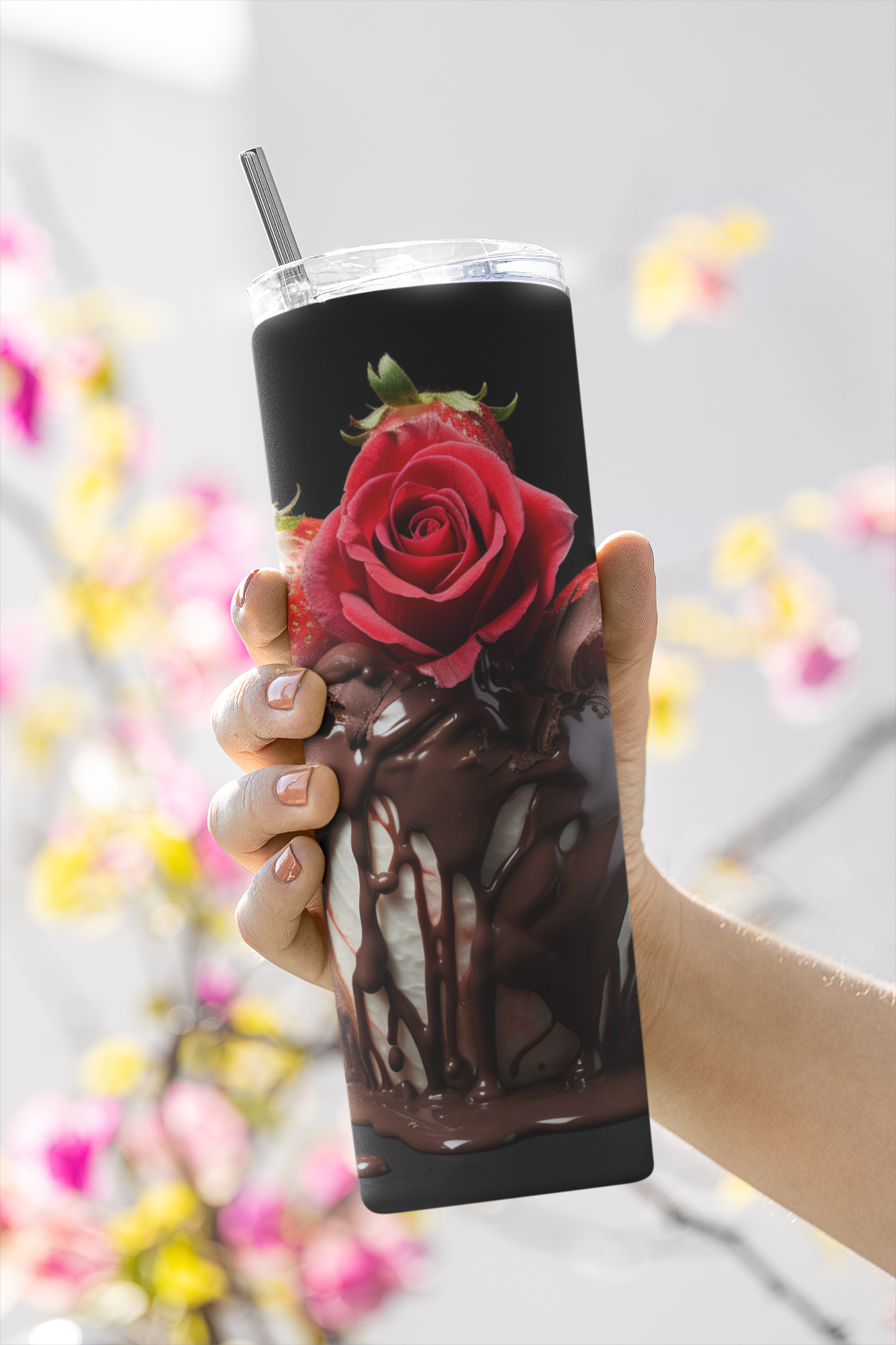 Chocolate Flower Ice-cream 3D 20oz Tumbler