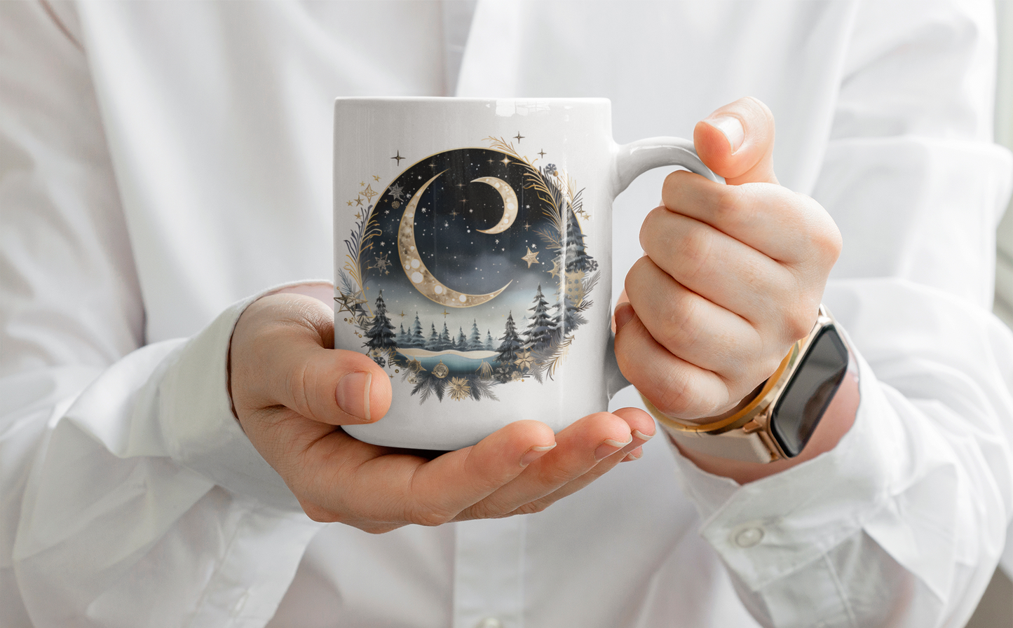 Christmas Night Stars 11oz Coffee Mug, Christmas Gift Mug, Christmas Coffee Mug