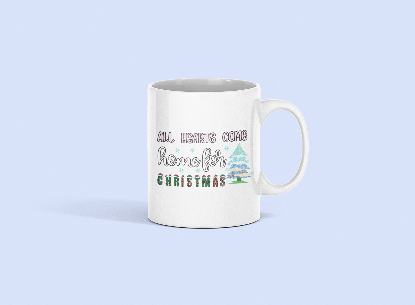 ALL HEARTS COME home for Christmas 11oz Coffee Mug,  Christmas Mug Gift, Christmas Coffee Mug